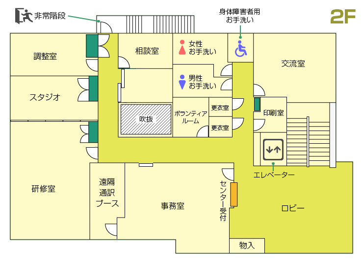 館内案内のための間取り・見取り図