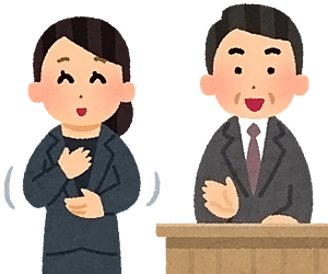 手話通訳のイラスト